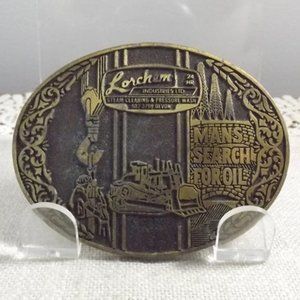 Lorchem Industries Mans Search for Oil Belt Buckle